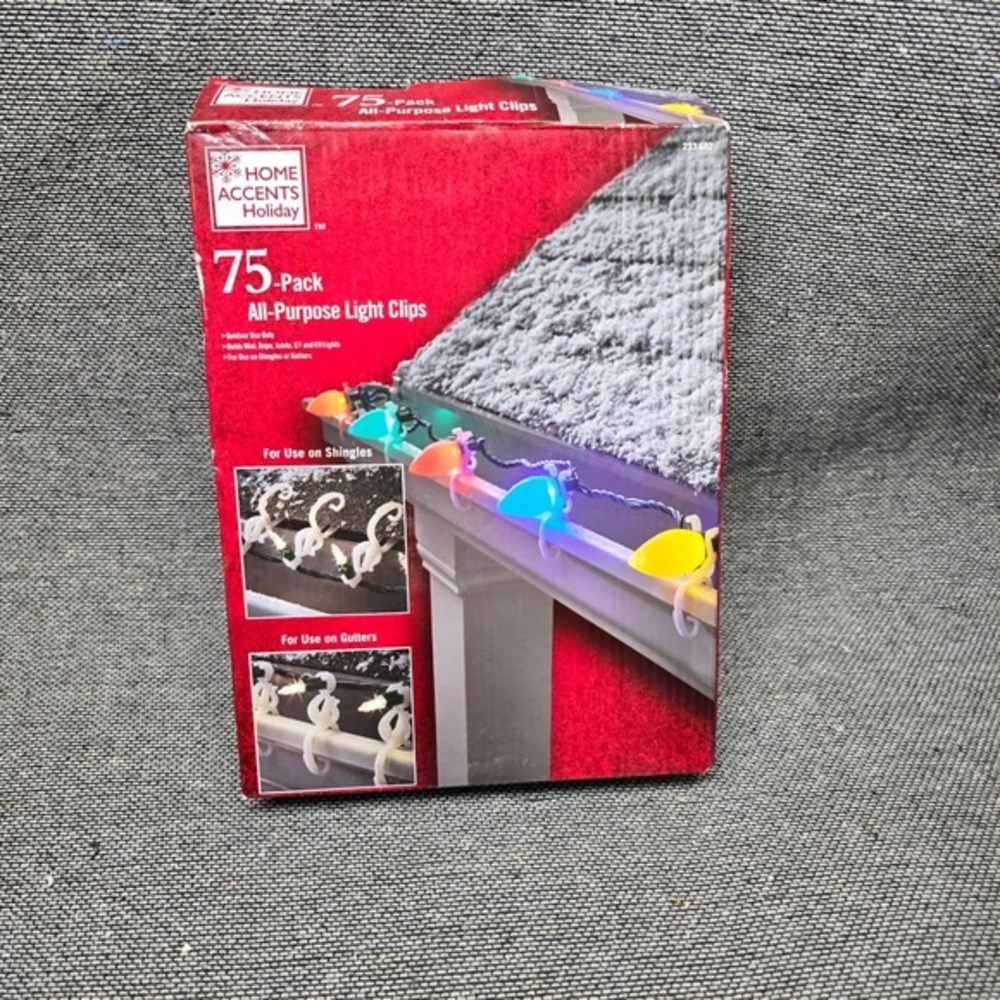 Home Accents Holiday 75 Pack AllPurpose Light Clips‎ Shingles Gutters White